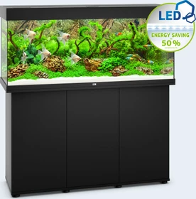 Juwel Rio 240 LED Aquarium-Set mit Unterschrank, schwarz/schwarz, 240l