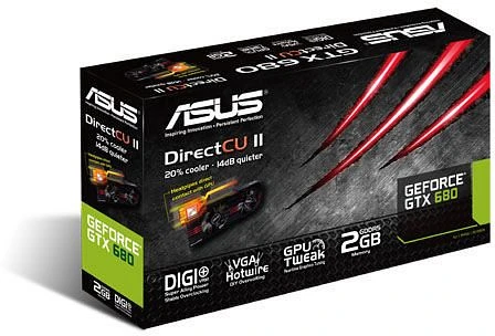 ASUS GeForce GTX 680 DirectCU II, GTX680-DC2-2GD5, 2GB GDDR5, 2x DVI, HDMI, DP
