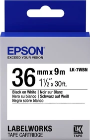 Epson LK-7TBN Beschriftungsband, 36mm, schwarz/transparent