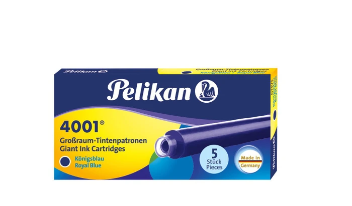 Pelikan 4001 Großraum-Tintenpatrone königsblau, 5er-Pack