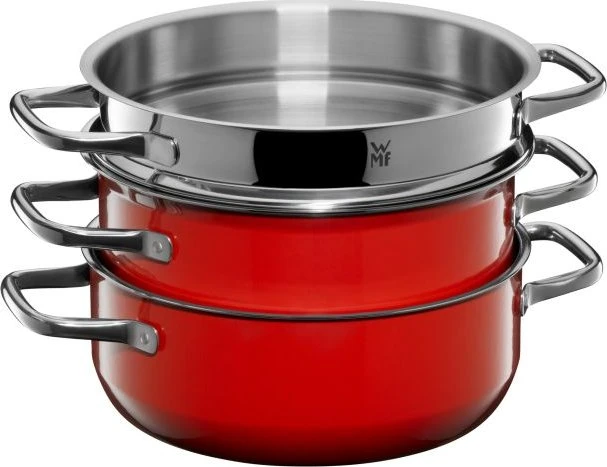 WMF Fusiontec Compact Kochtopf-Set red, 3-tlg.