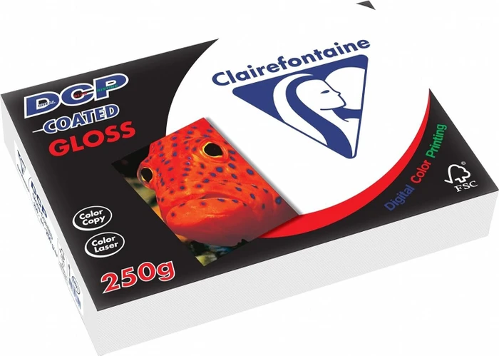 Clairefontaine Digital Colour Printing Coated Gloss Universalpapier glänzend weiß, A4, 250g/m², 250 Blatt