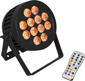 Eurolite Set LED IP PAR 12x8W QCL Spot + 2x Diffusorscheibe 15x60° und 40°