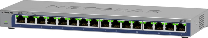 Netgear GS116 Desktop Gigabit Switch, 16x RJ-45
