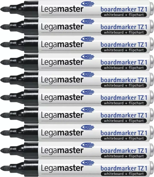 Legamaster TZ 1 Whiteboardmarker schwarz, 10er-Pack