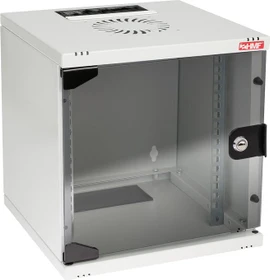 HMF Serverschrank 10", HMF 63400 6HE, Sicherheitsglastür, IP20, 300mm tief