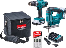 Makita DK18113X1 G-Serie Combo Kit Akku-Maschinenset inkl. Koffer + 2 Akkus 1.3Ah