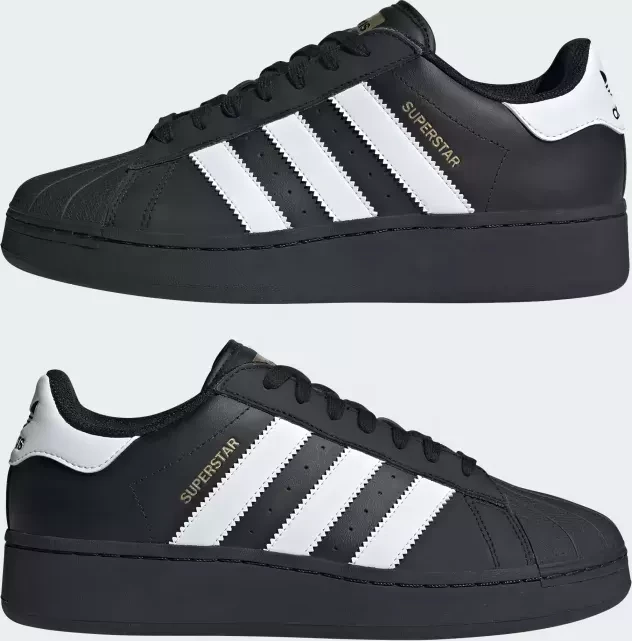adidas Superstar XLG core black/cloud white/gold metallic (Herren)