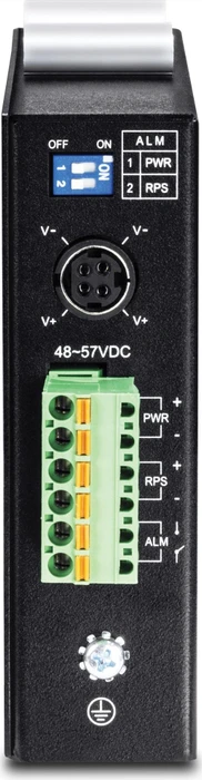 TRENDnet TI Hardened Industrial Railmount Gigabit Managed Switch, 5x RJ-45, 1x SFP, 120W PoE+