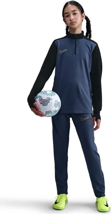 Nike Dri-FIT Football 1/4-Zip Funktionsshirt langarm diffused blue/black/university gold (Junior)