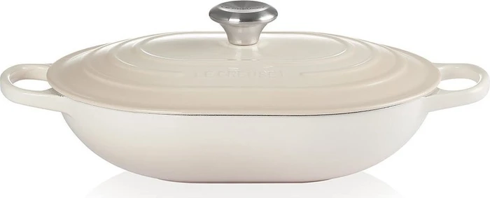 Le Creuset Signature Gusseisen Oblong Bräter 3.4l meringue
