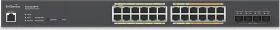 EnGenius Cloud Switch Series ECS Desktop Gigabit Managed Switch, 24x RJ-45, 4x SFP+, 410W PoE+ (ECS2528FP)