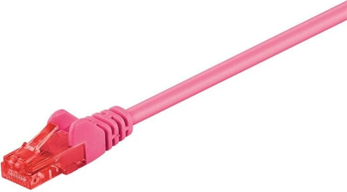 goobay Patchkabel, Cat6, U/UTP, RJ-45/RJ-45, 3m, rosa