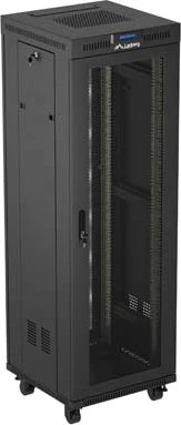 Lanberg 19" Rackschrank 37HE, LCD, freistehend, Flat Pack, Gitternetztür, IP20, RAL 9004, 600mm tief