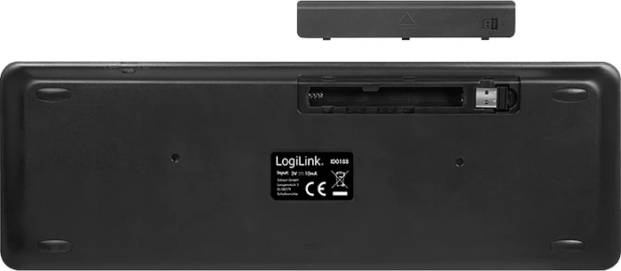 LogiLink Wireless Tastatur mit Touchpad, schwarz, USB, DE