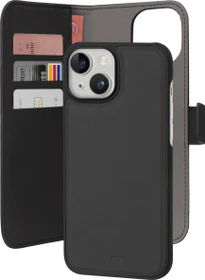 Puro Wallet Detachbale 2 in 1 Case für Apple iPhone 15 schwarz