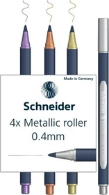 Schneider Paint-It 050 Metallic Tintenroller (Mine) sortiert, 4er-Pack