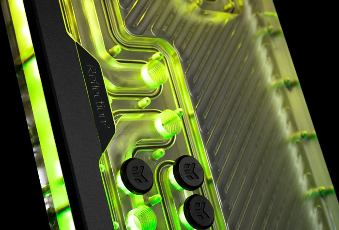 EK Water Blocks Quantum Line EK-Quantum Reflection² Fractal XL D5 PWM D-RGB, Verteilerplatte mit Pumpe, Acryl