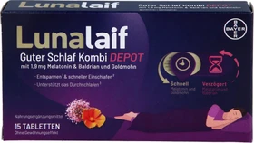 Lunalaif Guter Schlaf Kombi Depot Tabletten, 15 Stück