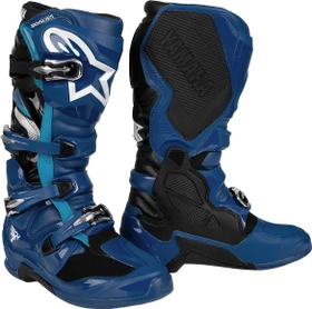 Alpinestars 2025 Tech 7 Motorradstiefel blau/schwarz/weiß