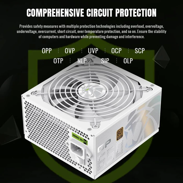 GameMax GP Bronze 650B WH weiß 650W, ATX 3.1