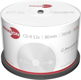 Primeon silver-protect-disc CD-R 80min/700MB, 52x, 50er Spindel, silver
