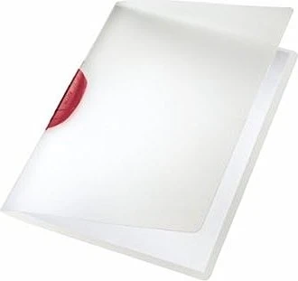 Leitz ColorClip Klemmmappe, A4, rot/transparent