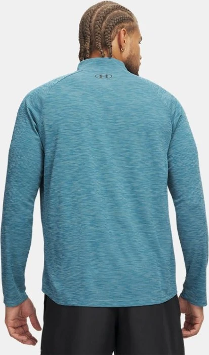 Under Armour Tech Textured Funktionsshirt langarm boundless blue/black (Herren)