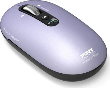 Port Designs Pure Color Bluetooth Rechargeable Mouse, Iris violett, Bluetooth