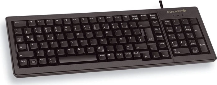 Cherry G84-5200 Compact Keyboard &, schwarz, Cherry ML, PS/2 & USB, DE