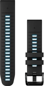 Garmin Ersatzarmband QuickFit 22 Silikon black/cirrus blue