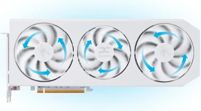 PowerColor Hellhound Spectral White Radeon RX 9070 XT, 16GB GDDR6, HDMI, 3x DP