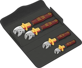 Wera 6004 Joker VDE 4 Set 1 selbstjustierend Schraubenschlüsselsatz inkl. Tasche, 4-tlg.