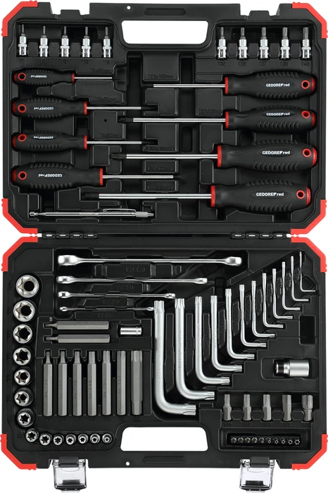 Gedore red R68003075 Handwerkzeugset inkl. Werkzeugbox, 75-tlg.