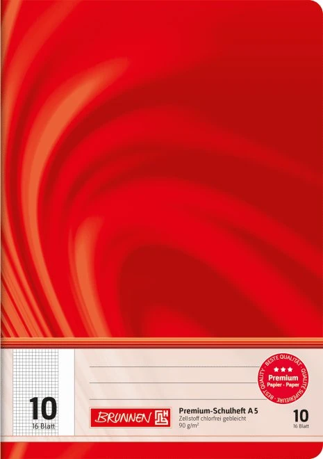 Brunnen Vivendi Schulheft, A5, Lineatur 10, rot, 16 Blatt