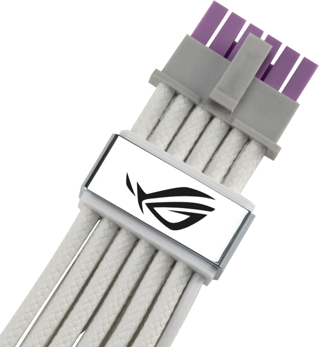 ASUS ROG Equalizer PCIe 5.1 600W 12V-2x6 GPU Power Cable, weiß, 75cm