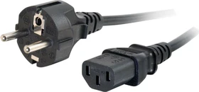 C2G Kaltgeräte Netzkabel, Schutzkontakt auf Kaltgerätestecker C13, schwarz, 3m (88544)