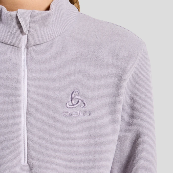 Odlo Roy Stripe 1/2 Zip Funktionsshirt langarm misty lilac/gray ridge (Junior)