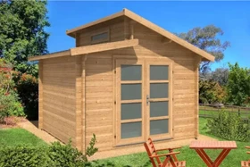 Alpholz Gartenhaus Aktiva 360x360cm tauchimprägniert natur