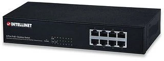 Intellinet Desktop Switch, 8x RJ-45, 140W PoE+