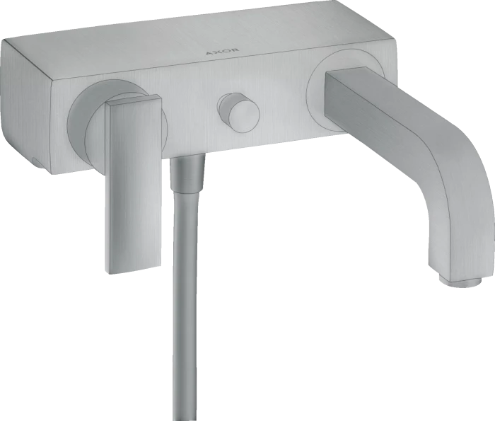 Hansgrohe Citterio Einhebel-Wannenmischer Aufputz mit Hebelgriff brushed chrome