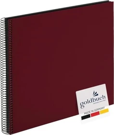 Goldbuch Spiralbalbum Bella Vista 35x30 schwarze Seiten dunkelrot