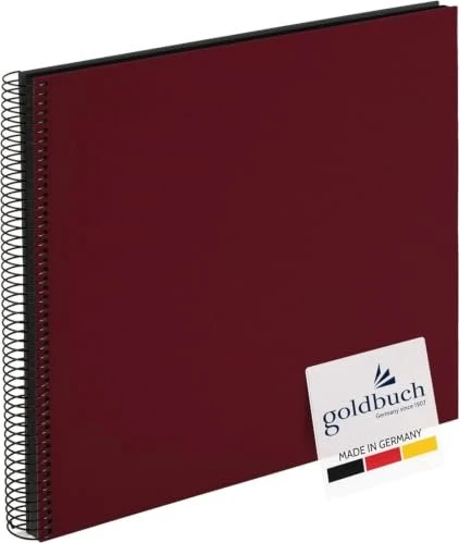 Goldbuch Spiralbalbum Bella Vista 35x30 schwarze Seiten dunkelrot