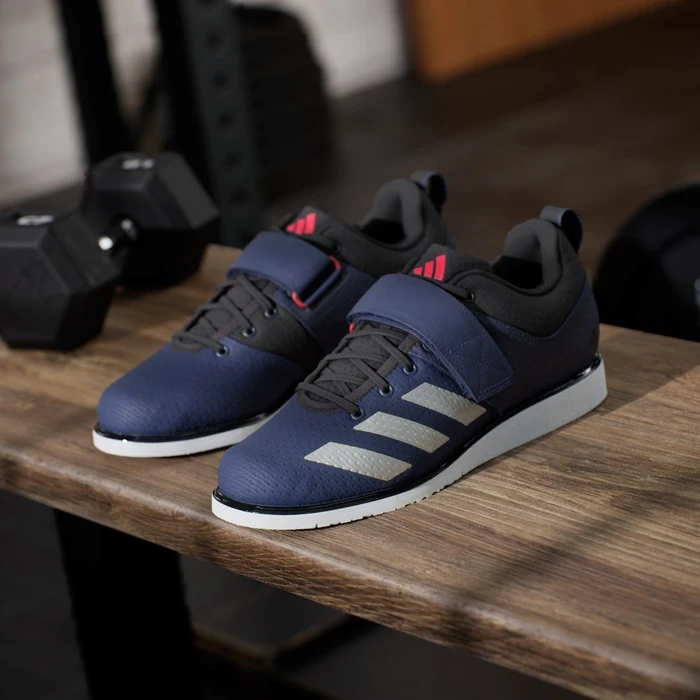 adidas Powerlift 5 dark blue/silver metallic/lucid red