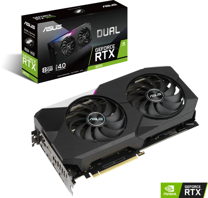 ASUS Dual GeForce RTX 3070, DUAL-RTX3070-8G, 8GB GDDR6, 2x HDMI, 3x DP