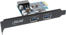 InLine Schnittstellenkarte, 2x USB-A 3.0, PCIe 2.0 x1