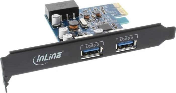 InLine Schnittstellenkarte, 2x USB-A 3.0, PCIe 2.0 x1