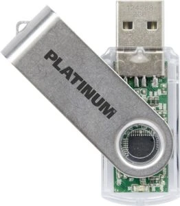 BestMedia Platinum Twister transparent 128GB, USB-A, USB 2.0