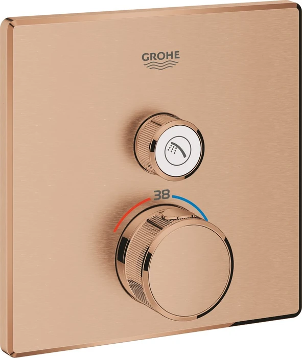 Grohe Grohtherm SmartControl Thermostat mit 1 Ventil warm sunset gebürstet