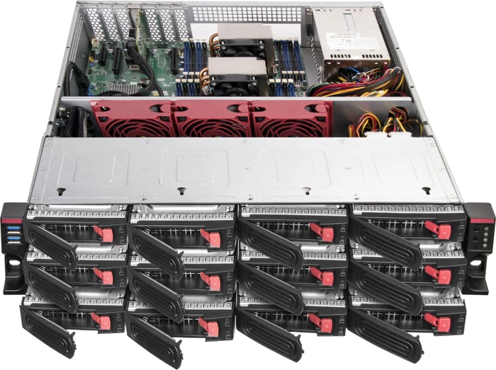 SilverStone RM22-312, Rackmount Storage, grau/schwarz, 2HE